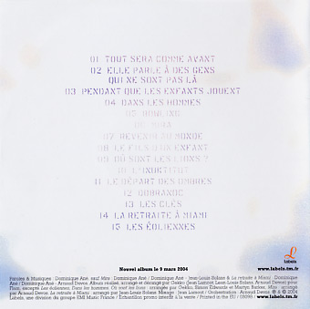 Dominique A - Tout sera comme avant