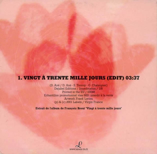 Vingt à trente mille jours - Promo