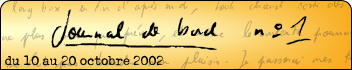 Journal de bord #1