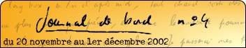 Journal de bord #4